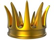Golden crown isolated on white