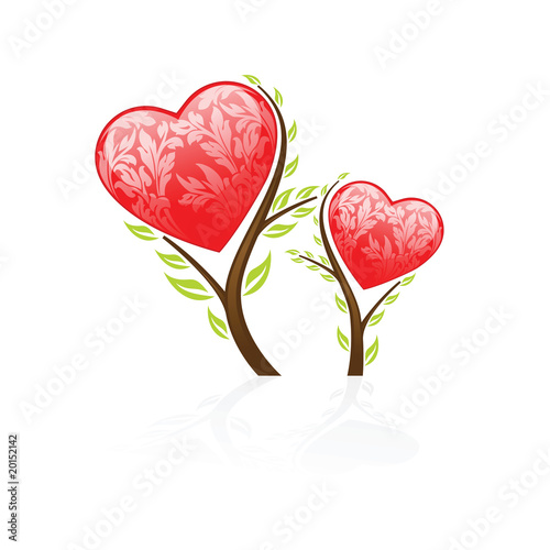 Vector: Valentine tree Valentine tree