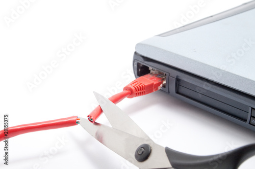 Foto: Kabel durchtrennt Kabel durchtrennt
