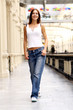 Full length portrait of a beautiful woman