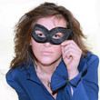 modella in maschera nera modella in maschera nera