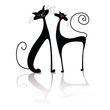 black cats silhouette
