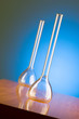 ����: Glass retorts against blue gradient background � Elnur #20161360