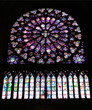 The stained glass of Notre Dame de Paris The stained glass of Notre Dame de Paris