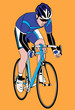 vector illustration of a biker