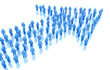 Arrow of people : business concept. 3D render.