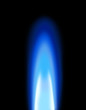 Gas flame on stove