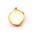 Half of onion isolated on white background