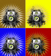 vorlage flyer plakat disco disko party box floral