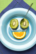 colorful fresh fruit face