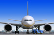Air liner at the airport Air liner at the airport
