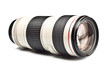 long lens isolated on white