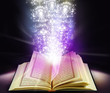 Photo: light & glow elements resembling miracle coming out from quran light & glow elements resembling miracle coming out from quran