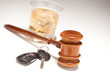 Gavel, Alcoholic Drink & Car Keys