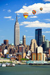 The Mid-town Manhattan Skyline on a sunny day