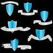 Set of Banner with Armor Shields Set of Banner with Armor Shields