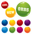 Vector multicolored orbs, very shiny and glossy