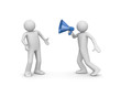 Illustration: Announcement, news yelling Announcement, news yelling