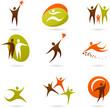 Collection of abstract people logos and icons - fun Collection of abstract people logos and icons - fun