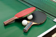 Table tennis rackets and ball Table tennis rackets and ball