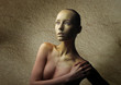 Bronze-colored visage