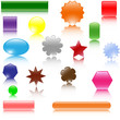 Set of glossy web buttons