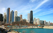The high-rise buildings in Chicago