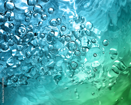 Photo: abstract water with bubbles abstract water with bubbles
