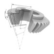 Gear in the section and drawing #2