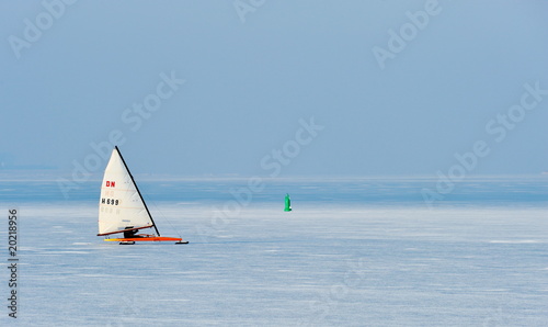 Photo: Ice sailing in the Netherlands Ice sailing in the Netherlands