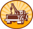 Rear view of a tow or wrecker truck icon Rear view of a tow or wrecker truck icon