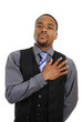 African american business man pledging African american business man pledging