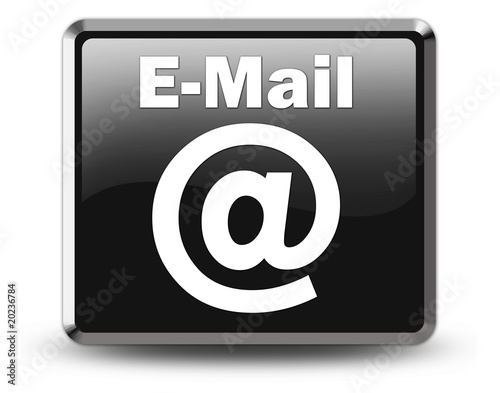 Illustration: Glossy Black Button "E-Mail" Glossy Black Button "E-Mail"