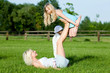 Mother and daughter spending time outside