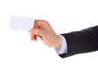 Photo: hand with blank card hand with blank card