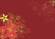 Abstract golden floral backgound.