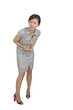 Young woman got stomach ache