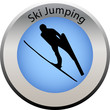 Vektor: winter game button ski jumping winter game button ski jumping