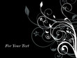 black and white floral background