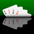 Four aces. Vector illustration.
