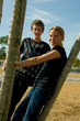 smiling brother and sister smiling brother and sister