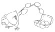Huhn, Ei, Eier, Ostern, Ostereier, Eierkarton, Legebatterie