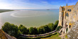 view from the fortress wall at Mont Saint Michel. France view from the fortress wall at Mont Saint Michel. France