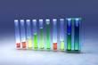 Illustration: Ten test tubes with colored liquids Ten test tubes with colored liquids