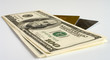 Plastic cards and money.