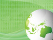 Abstract background green vector with globe and Australia