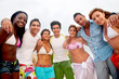 Group at the beach