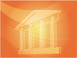 Grand building with pillars illustration Grand building with pillars illustration