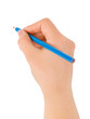 Blue pencil in hand Blue pencil in hand