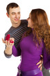 Photo: closeup portrait of the young loving couple closeup portrait of the young loving couple